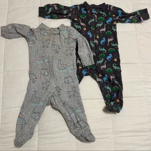 Carters 3-6 month 2 way zip sleepers